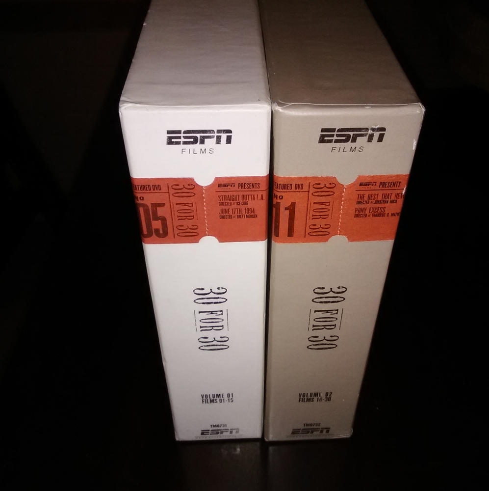 ESPN films 30 for 30 volume 1 films 1 - 15 & volume 2 films 16 - 30